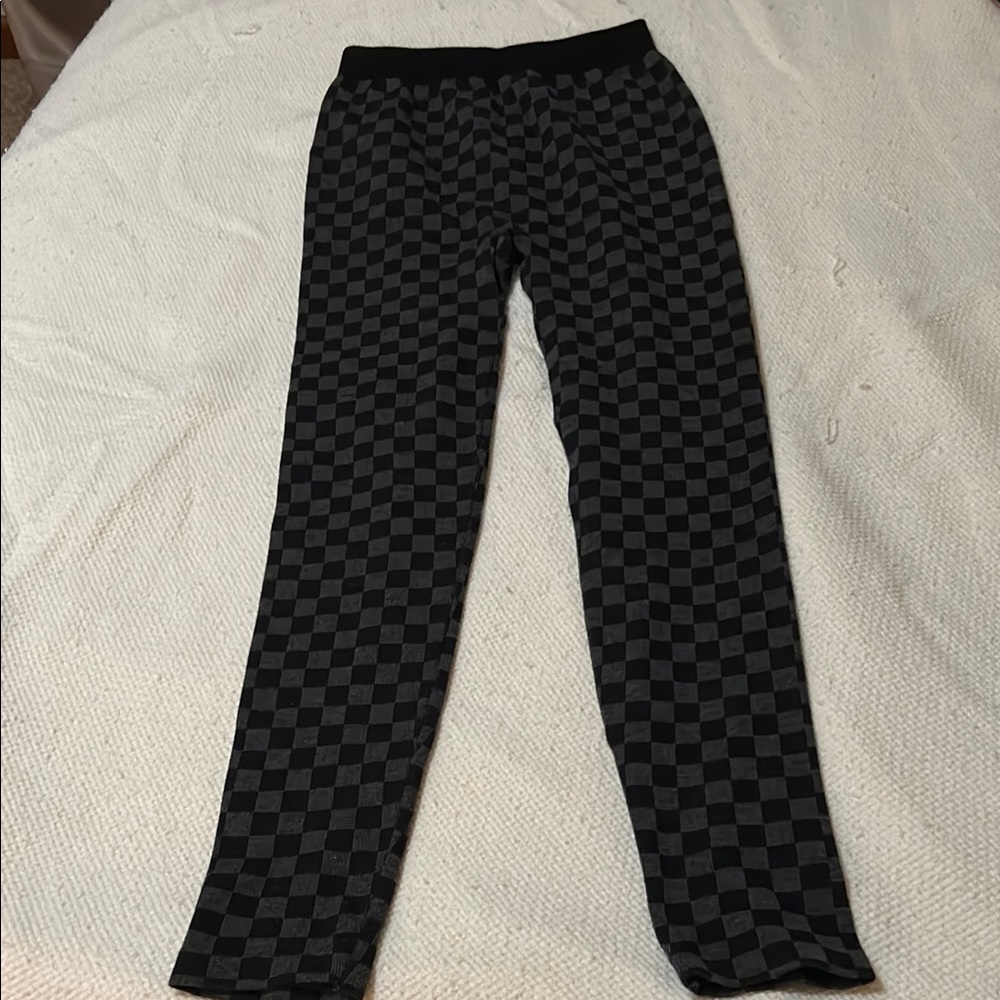 Women’s Checkered Black and Gray Pants. Never worn.